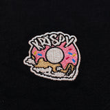 Tshirt - Black Embroidered Donut